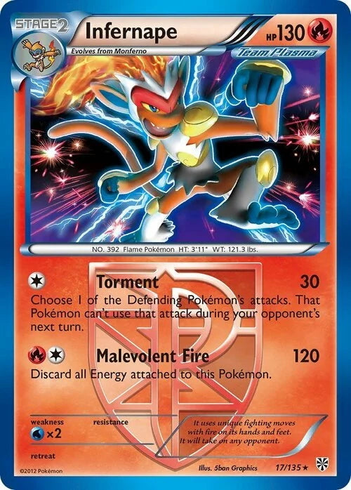 Plasma Storm Holo Infernape #17/135