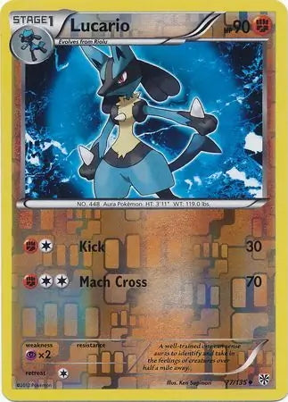 Plasma Storm Lucario #77/135 reverse holo