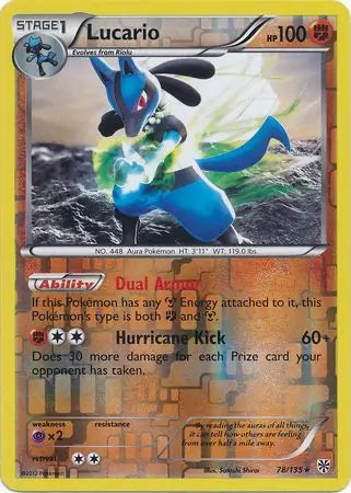 Plasma Storm Lucario #78/135 reverse holo
