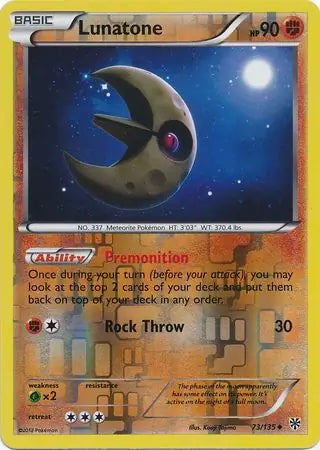 Plasma Storm Lunatone #73/135 reverse holo