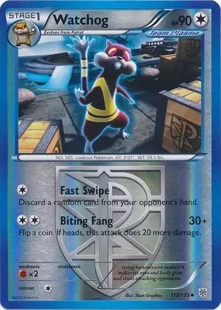 Plasma Storm Watchog #112/135 reverse holo