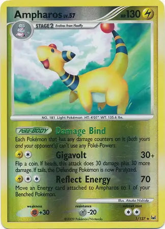Platinum Ampharos #1/127 reverse holo
