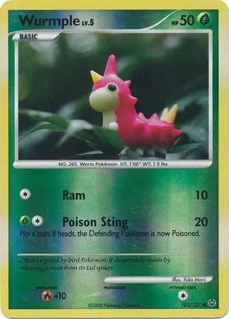Platinum Wurmple #103/127 reverse holo