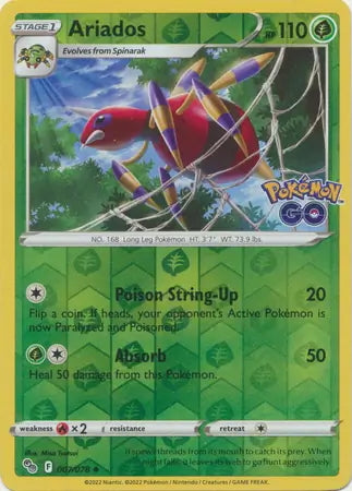 Pokémon Go Ariados #7/78 reverse holo