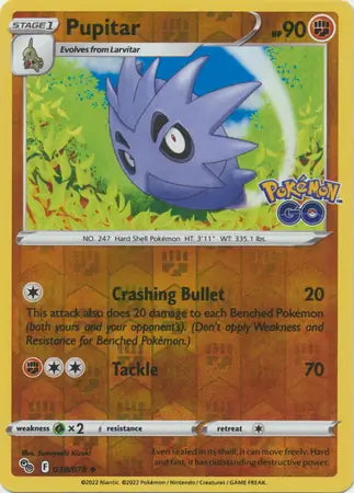 Pokémon Go Pupitar #38/78 reverse holo