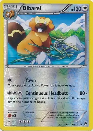 Primal Clash Bibarel #118/160 reverse holo