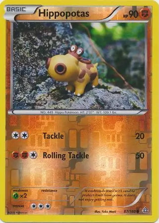 Primal Clash Hippopotas #87/160 reverse holo