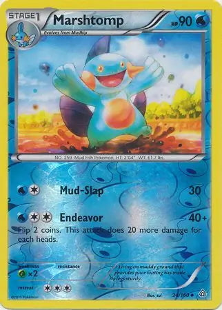 Primal Clash Marshtomp #34/160 reverse holo