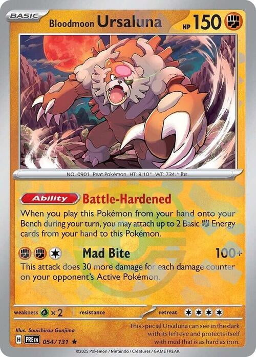 Prismatic Evolutions Bloodmoon Ursaluna #054/131 Masterball