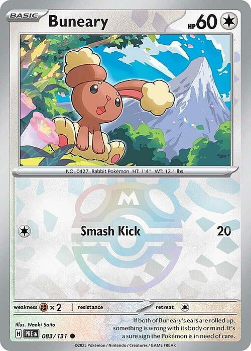 Prismatic Evolutions Buneary #083/131 Masterball
