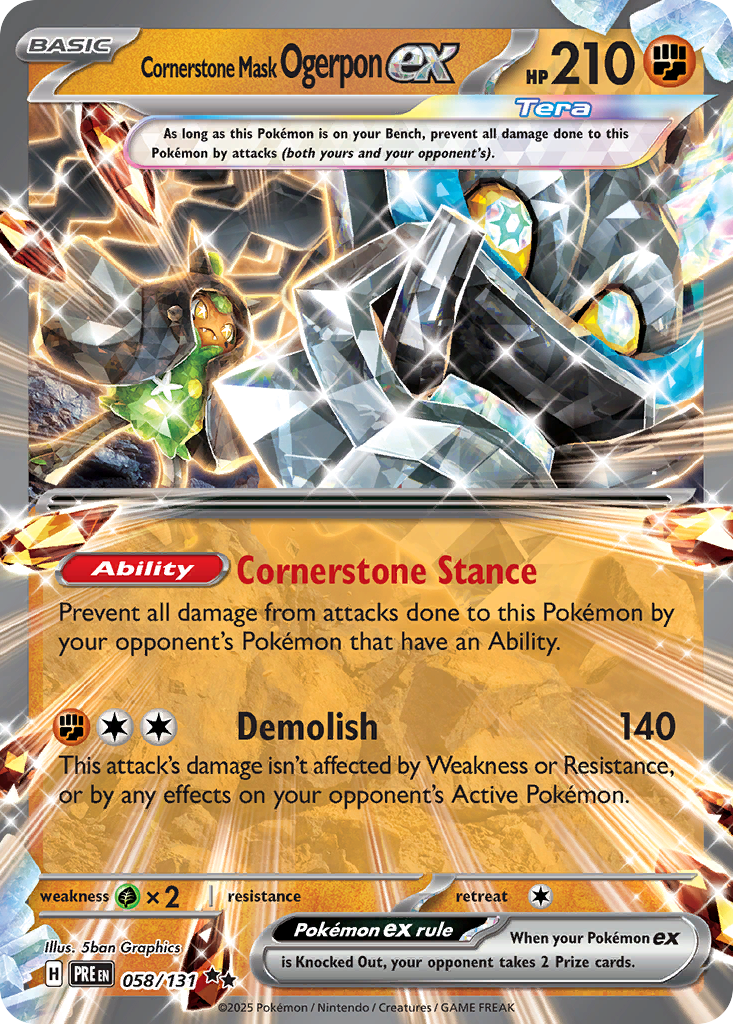 Prismatic Evolutions Cornerstone Mask Ogerpon ex #058/131