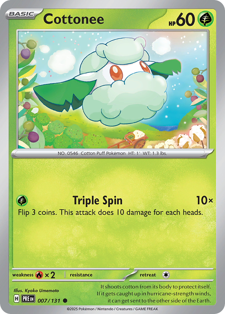 Prismatic Evolutions Cottonee #007/131