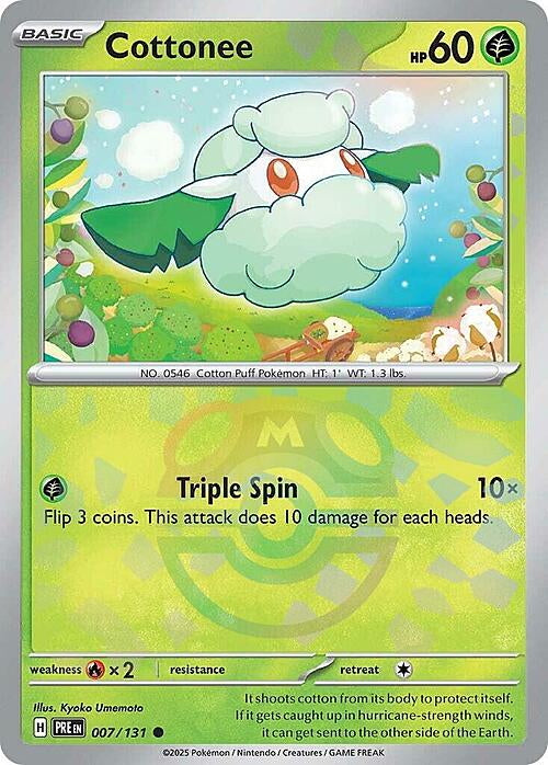 Prismatic Evolutions Cottonee #007/131 Masterball