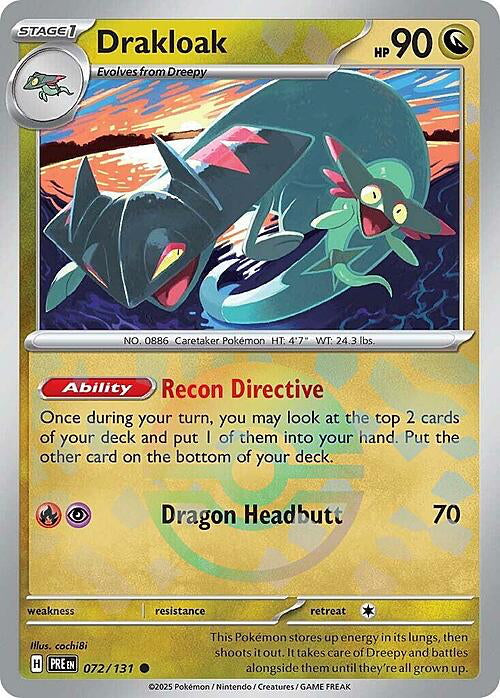 Prismatic Evolutions Drakloak #072/131 Pokéball