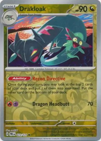 Prismatic Evolutions Drakloak #072/131 reverse holo