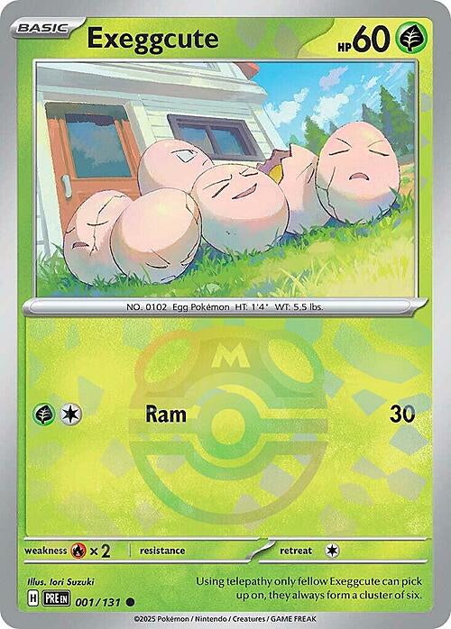 Prismatic Evolutions Exeggcute #001/131 Masterball