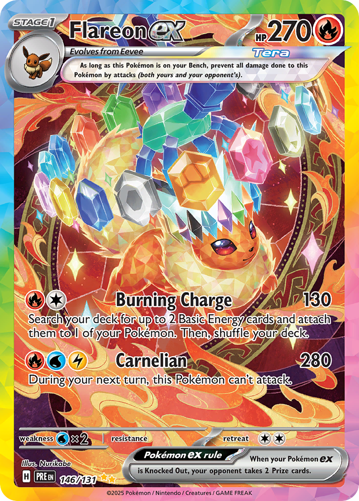 Prismatic Evolutions Flareon ex #146/131