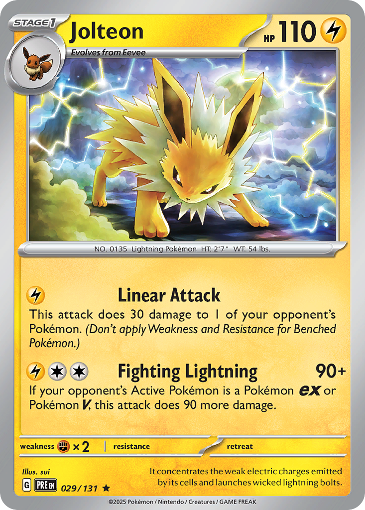 Prismatic Evolutions Holo Jolteon #029/131