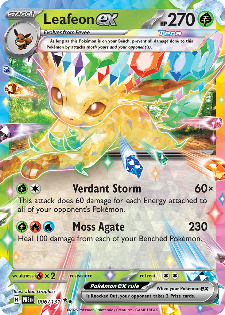 Prismatic Evolutions Leafeon ex #006/131