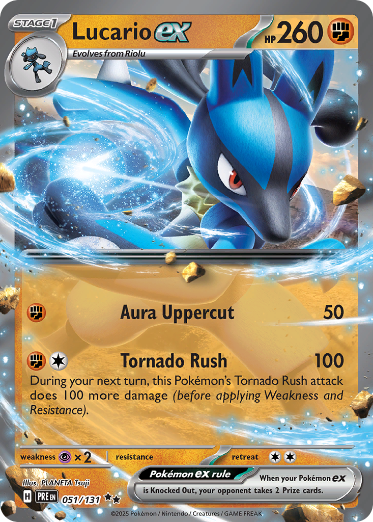 Prismatic Evolutions Lucario ex #051/131