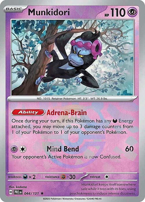 Prismatic Evolutions Munkidori #044/131 Masterball