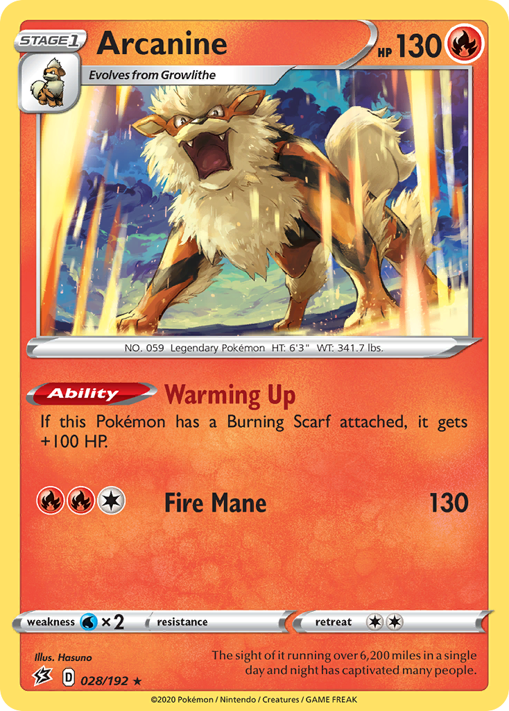 Rebel Clash Arcanine #28/192