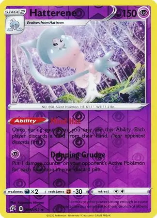 Rebel Clash Hatterene #85/192 reverse holo