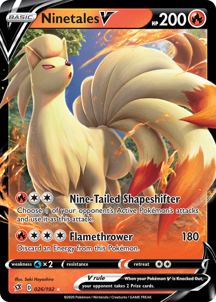 Rebel Clash Ninetales V #26/192
