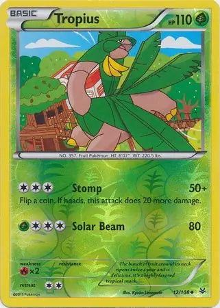 Roaring Skies Tropius #12/108 reverse holo