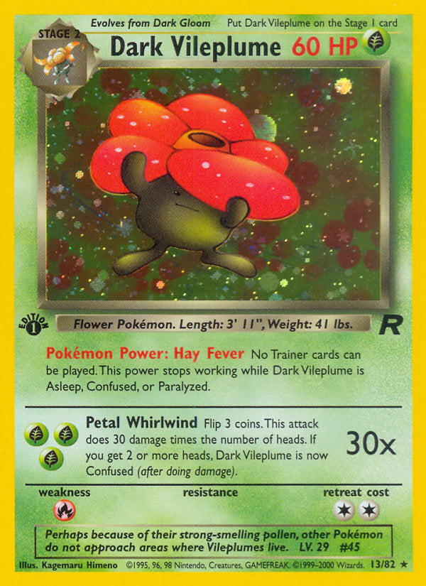 Rocket set Holo Dark Vileplume #13/82 first edition