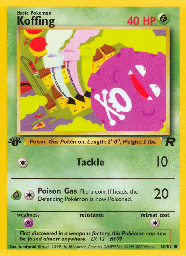 Rocket set Koffing #58/82 first edition