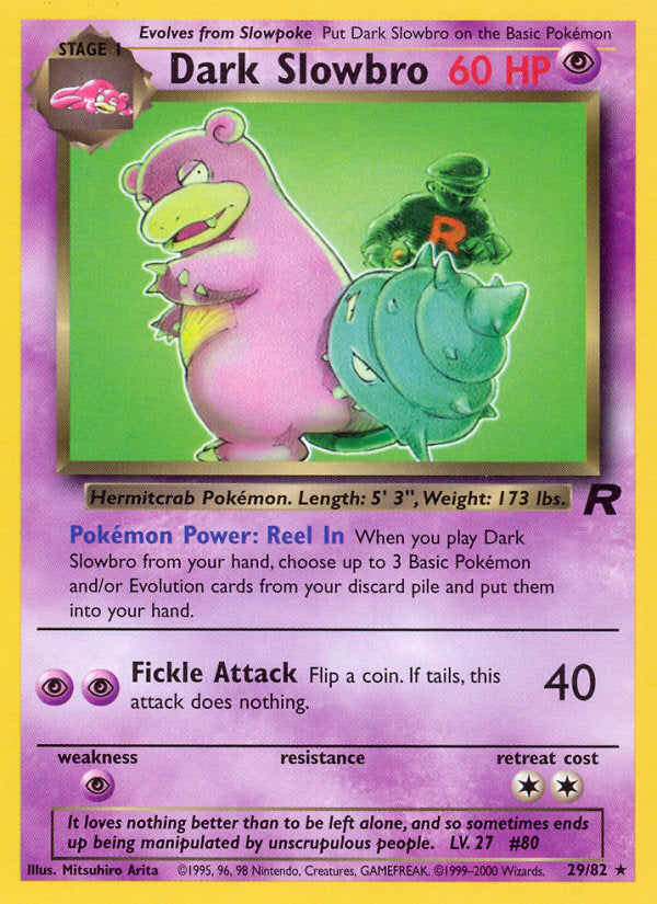 Rocket set Non Holo Dark Slowbro #29/82 unlimited