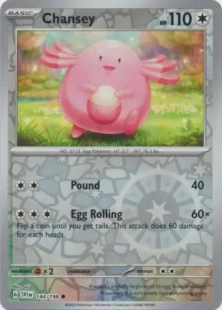 Scarlet & Violet Chansey #144/198 reverse holo