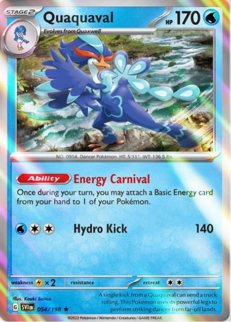 Scarlet & Violet Holo Quaquaval #54/198