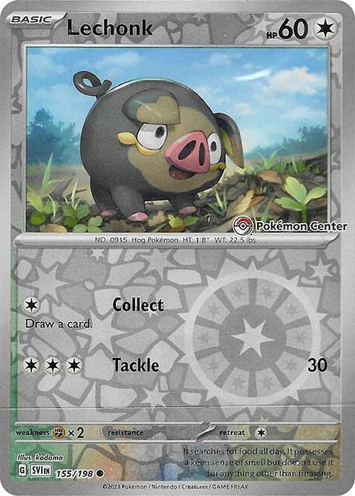 Scarlet & Violet Lechonk #155 Pokémon Center Promo