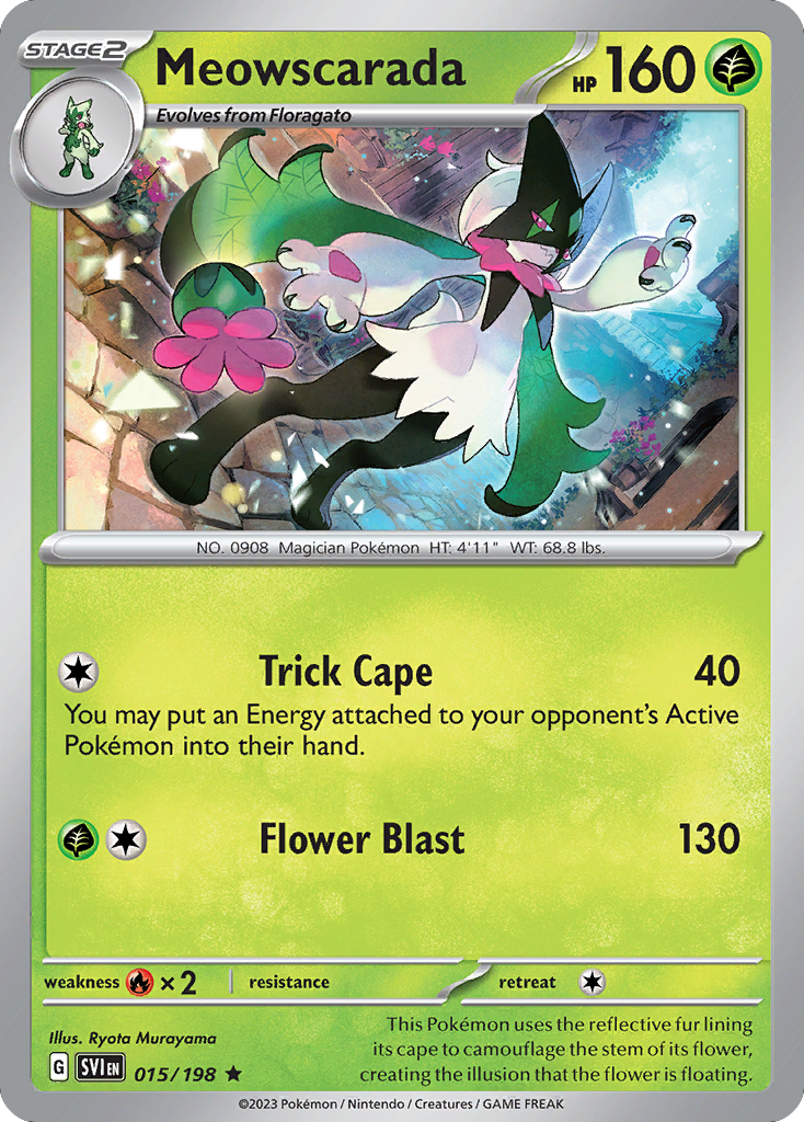Scarlet & Violet Non - Holo Meowscarada #15/198