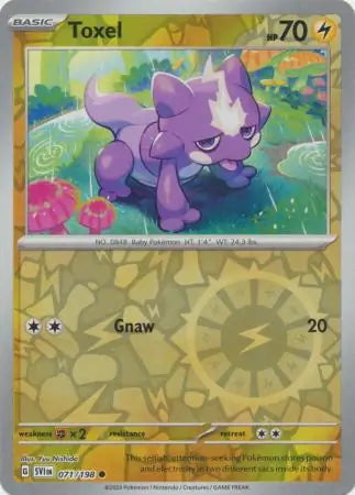 Scarlet & Violet Toxel #71/198 reverse holo – Kaartenverzamelen.nl