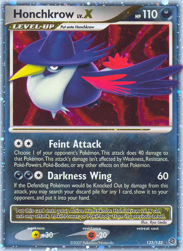 Secret Wonders Holo Honchkrow LV. X #132/132
