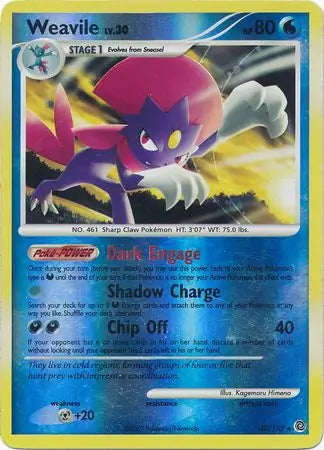 Secret Wonders Weavile #40/132 reverse holo