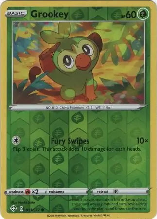 Shining Fates Grookey #11/72 reverse holo