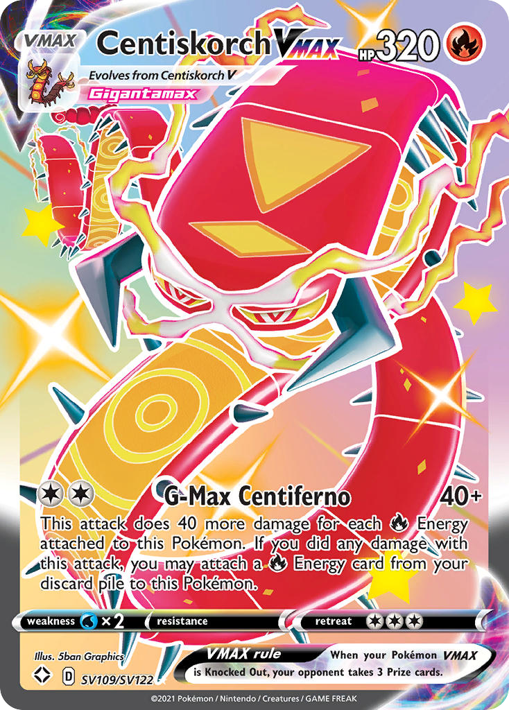 Shining Fates SV109/SV122 Centiskorch VMAX