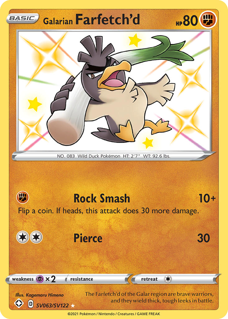 Shining Fates SV63/SV122 Galarian Farfetch’d