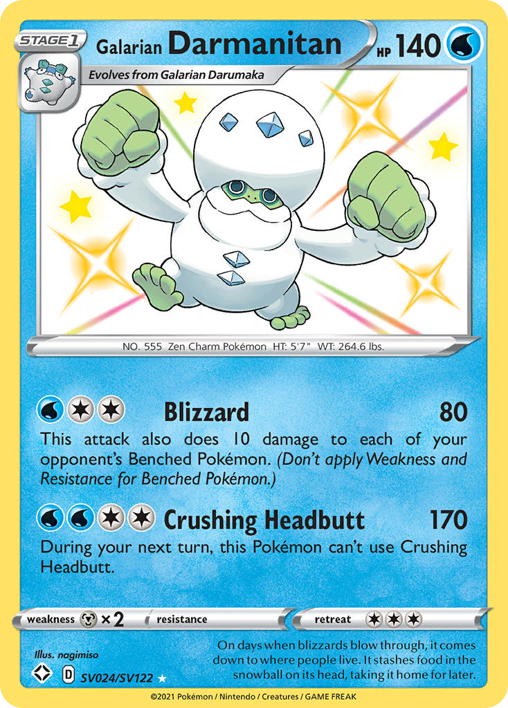 Shining Fates SV Galarian Darmanitan SV24/SV122