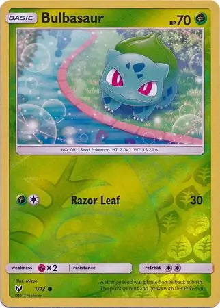 Shining Legends Bulbasaur #1/73 reverse holo holo