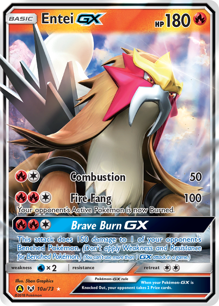 Shining Legends Entei GX #10/73 Alternate Art