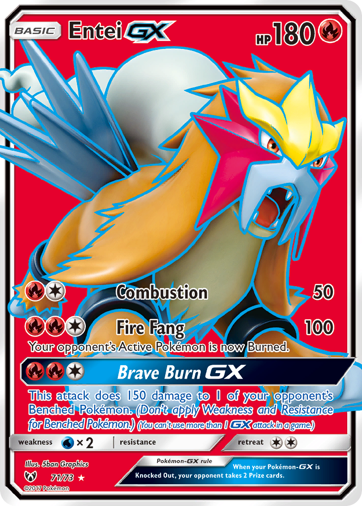 Shining Legends Entei GX #71/73