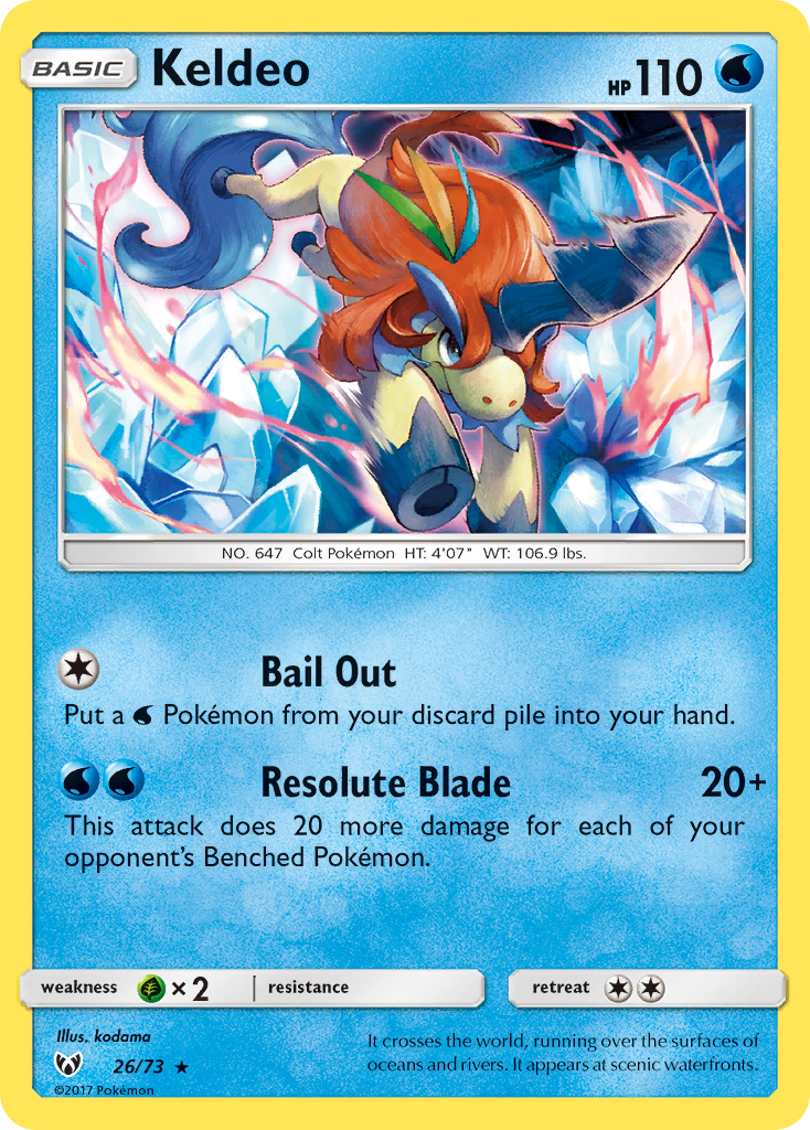 Shining Legends Holo Keldeo #26/73