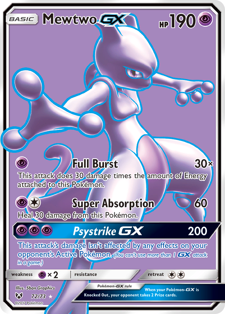 Shining Legends Mewtwo GX #72/73