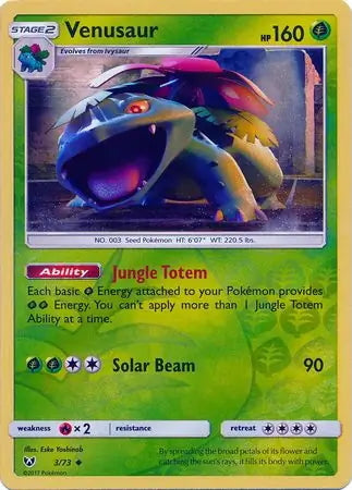 Shining Legends Venusaur #3/73 reverse holo