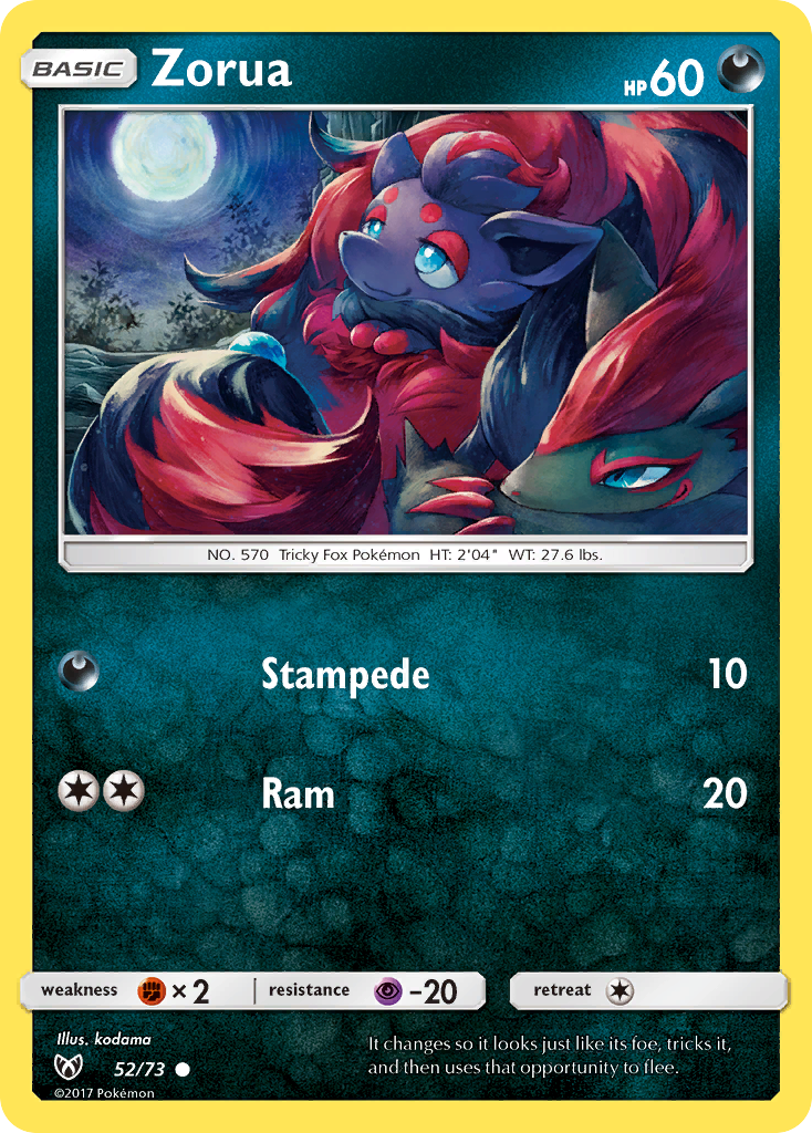 Shining Legends Zorua #52/73